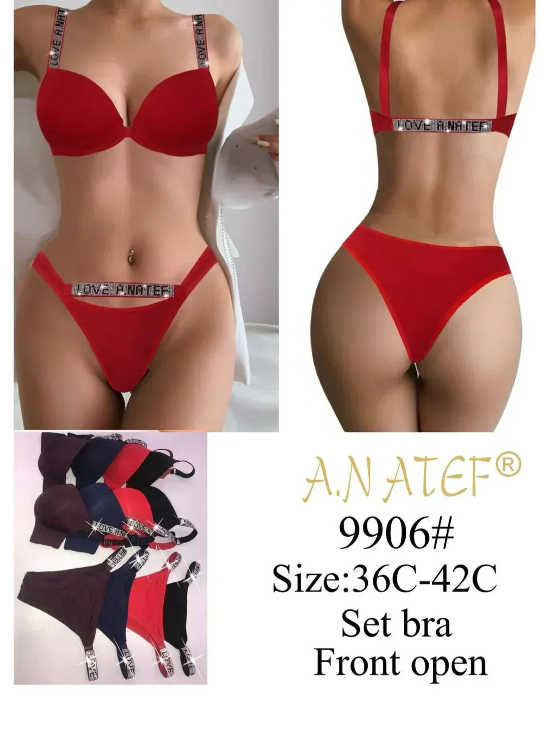 Intimate Bra Underwear Set Love Secret Velvet Appearance Soft Appealing